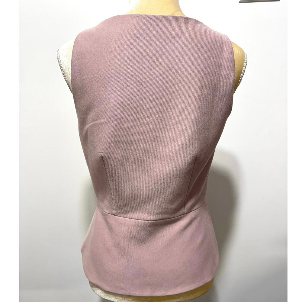 WHBM White House Black Market Tailored Twill Vest Size 4 in Dust Pink - Picture 6 of 9
